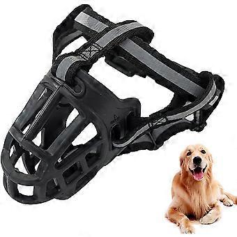 Dog Muzzle,Resin Rubber Basket Muzzle for Dogs,Breathable Mouth Cover and Adjustable Straps,Used for Anti-Biting,Barking and ChewingSuitable for Mediu