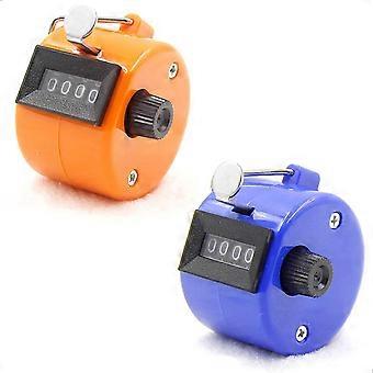 Pacote de 2 Mini colorido Handtally Counter 4 dígitos Display Round/Sport/Trainer/Event, sem bateria
