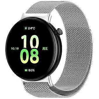 For Honor Watch Fit Milan Metal Steel Mesh Replacement Strap with Magnetic Clasp Silver
