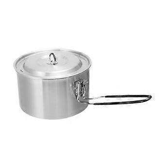 Stainless Steel Camping Cookware Pot with Non Stick Surface and Lightweight Design for Outdoor Picnic and Travel