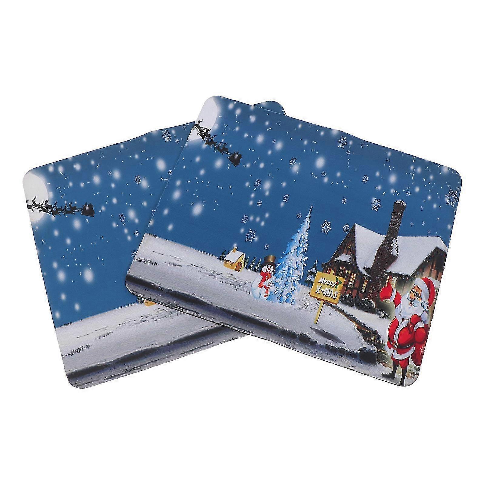 2PCS Anti-slip Mouse Pad compatible with Home Office Dorm Rectangle Pattern Desk Mousepad