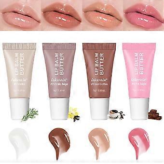 Vegan Lip Balm Set with Deep Hydration and Glossy Finish, Overnight Lip Mask for Dry Lips