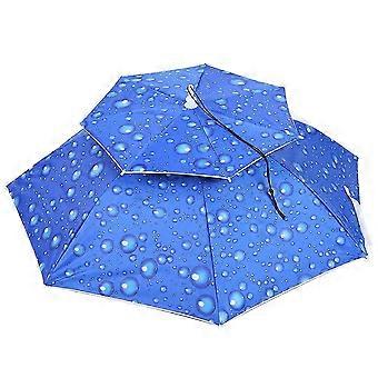 Parapluie pliable coupe-vent 77 cm (bleu goutte de pluie)-cr