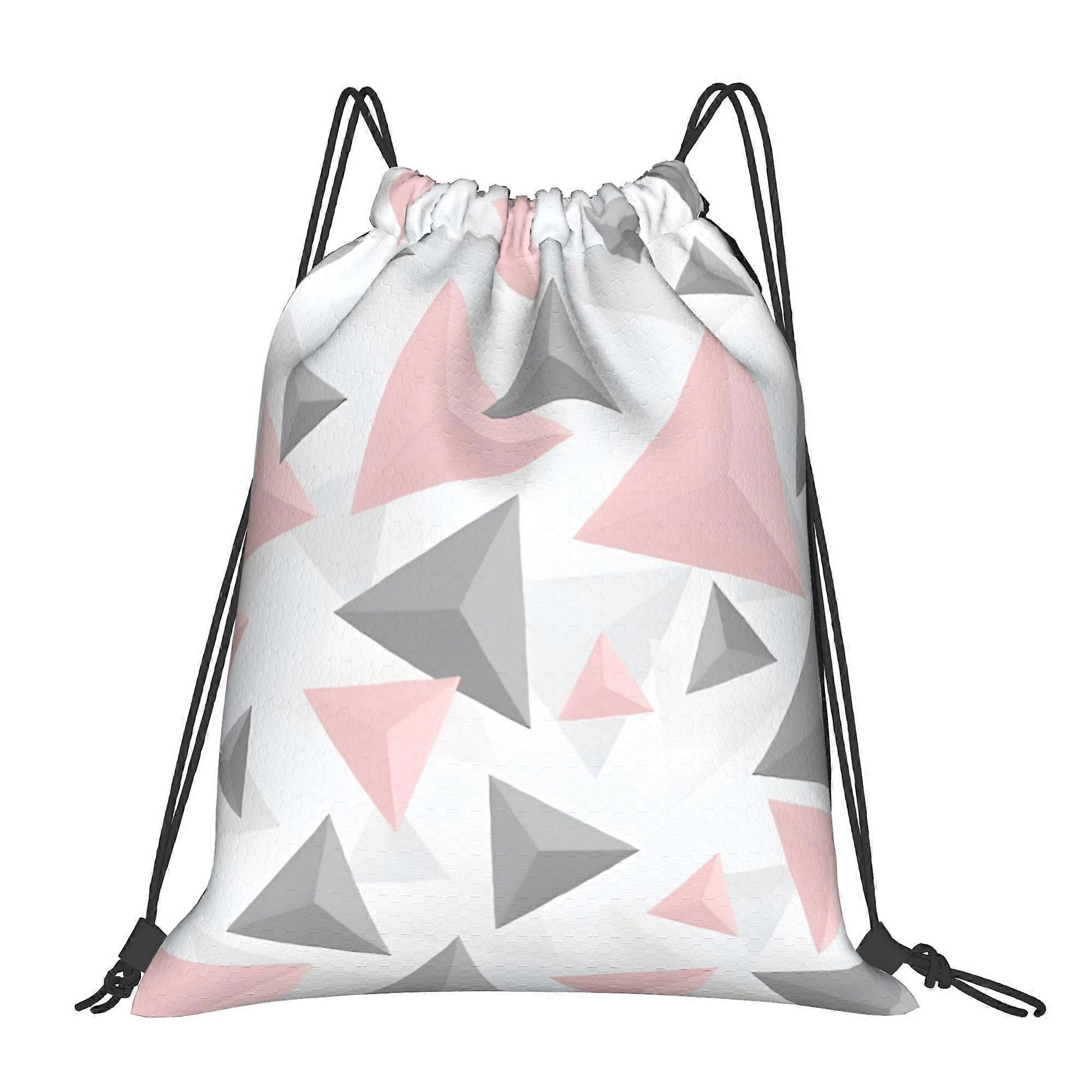 1pc a Drawstring Backpack with a Geometric Design-Cqazw