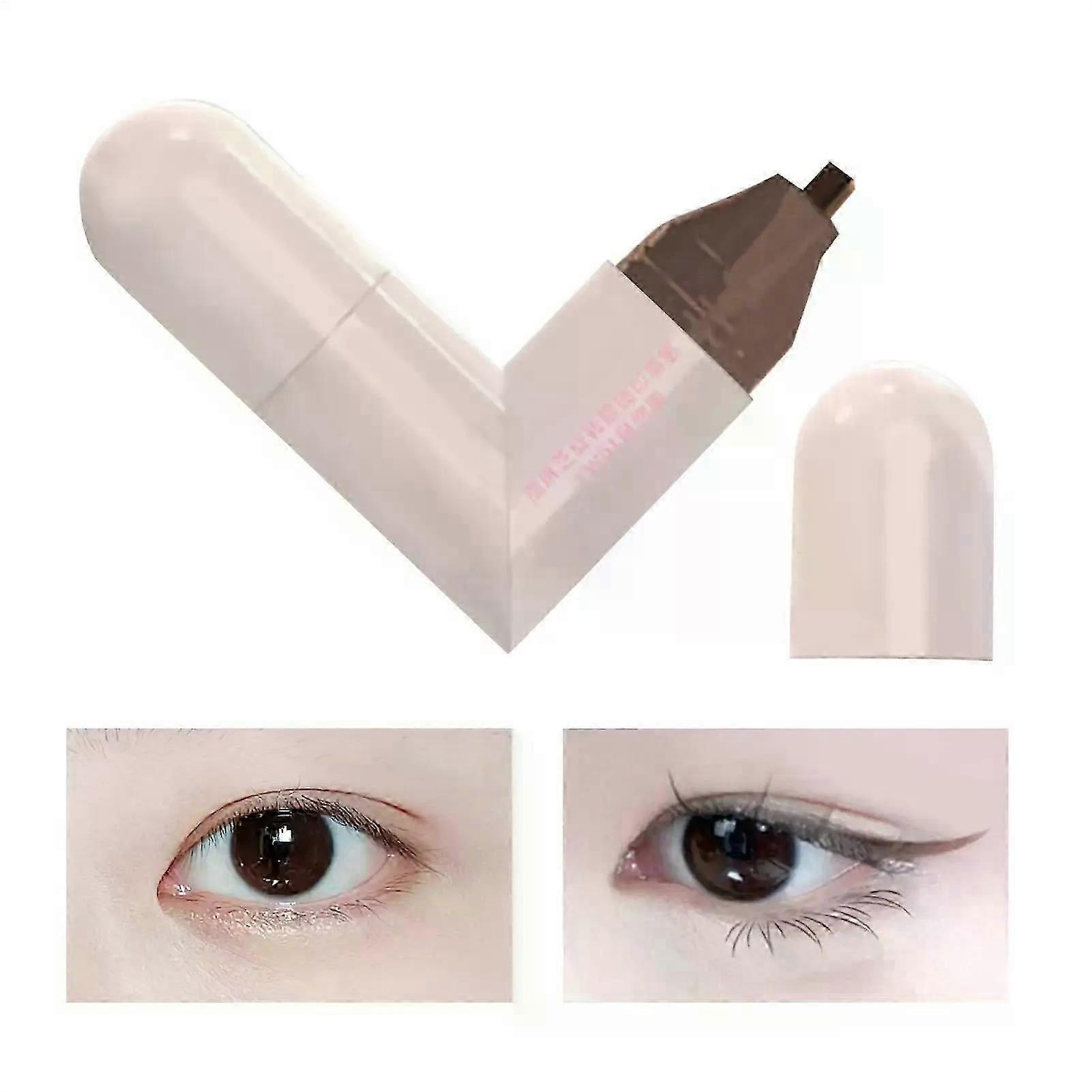Double-ended winged eyeliner, women's makeup liquid eyeliner, long-lasting waterproof liquid eyeliner, extended eyeliner.