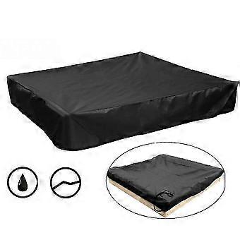 Dustproof Sandbox Cover, Waterproof Sandpit and Pool Cover, 150x150cm, Black