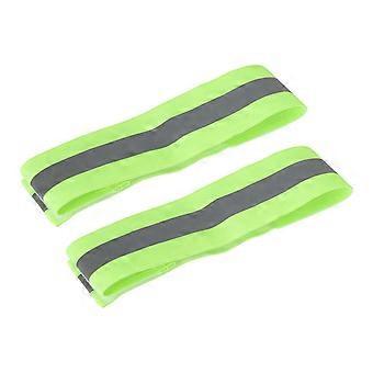 Compatible with Reflective elastic wrist strap, traffic safety belt, pedestrian warning strap, nighttime elastic wrist strap, fluorescent green, 4*15c