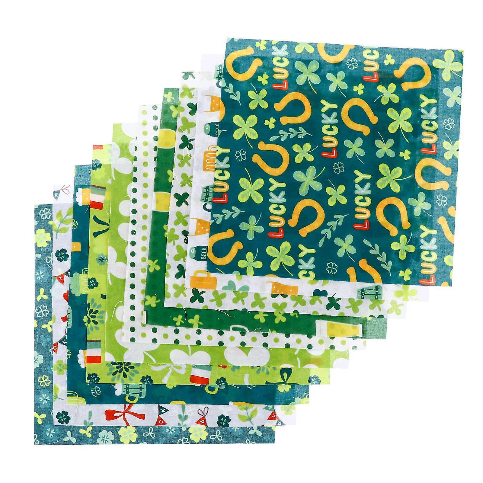 St Patrick Fabric Cotton Fabric Patchwork for DIY 10Sheets