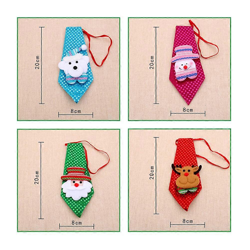 Luminous Sequin Tie Designed for Christmas Decoration 4Pcs Set