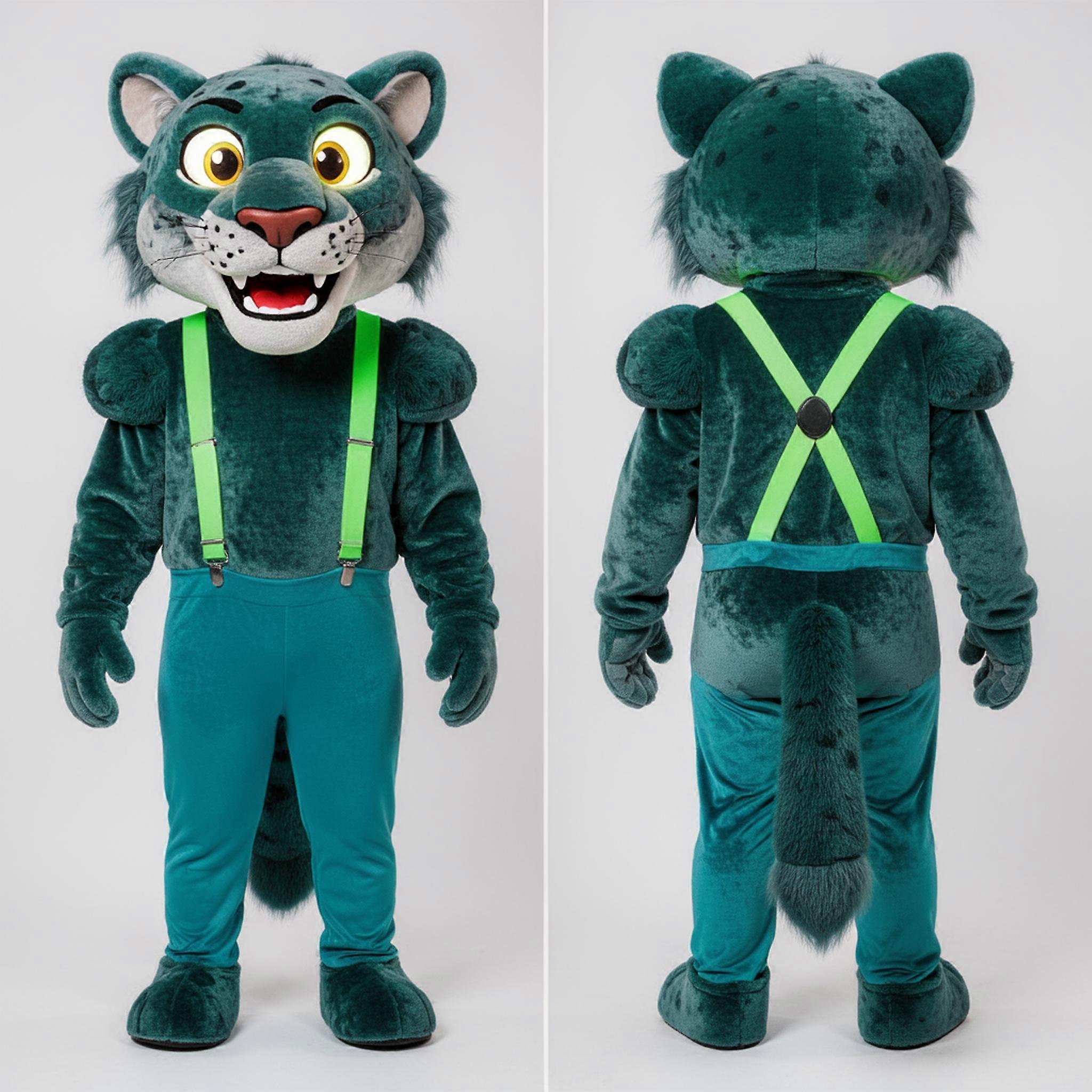MASTICOT Teal Playful Smilodon Mascot