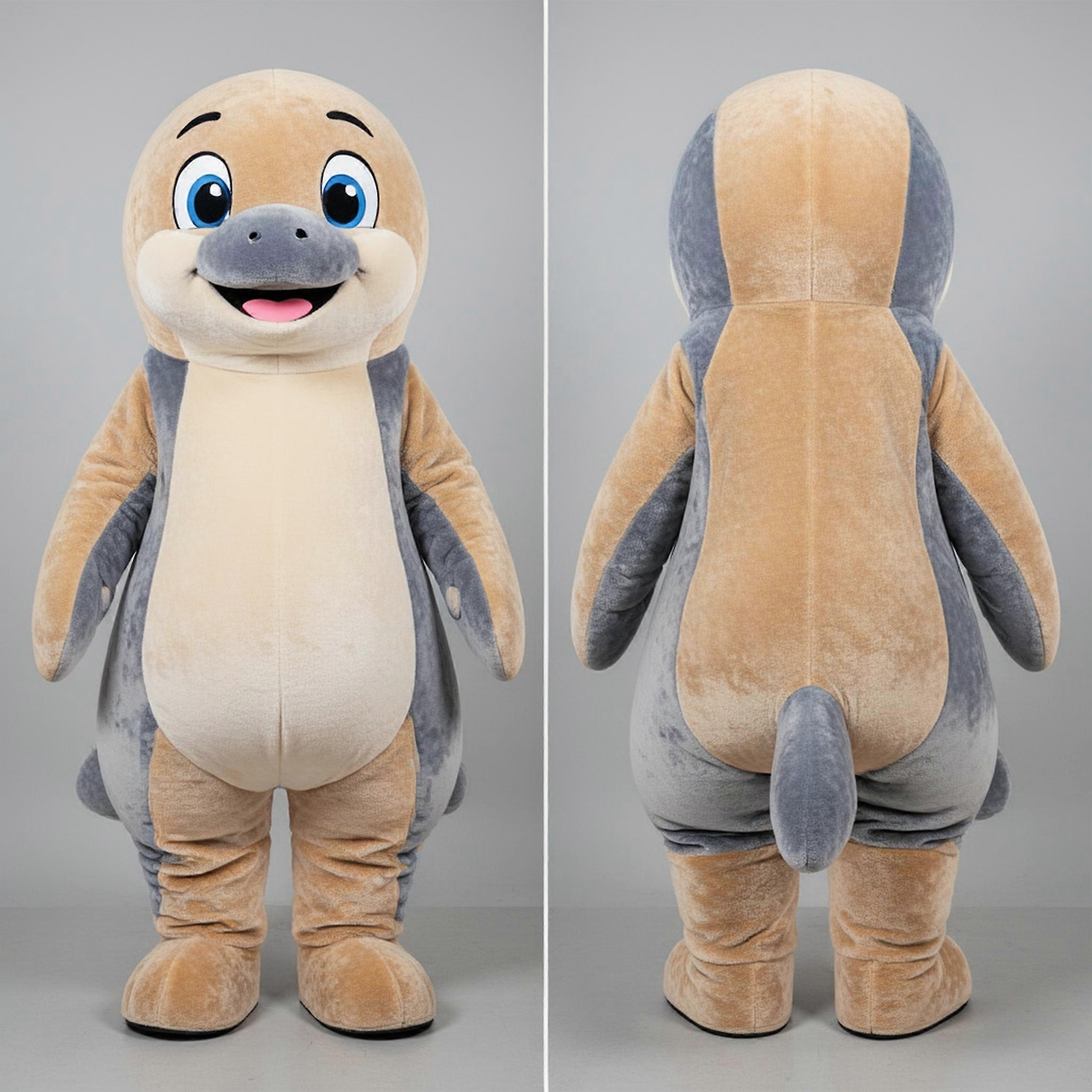 MASTICOT Tan Rounded Stellars Sea Cow Mascot