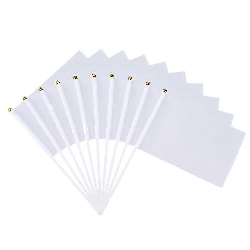 Hand-Cranked Flag Commanding Referee Flag White for Community Events 80Pcs