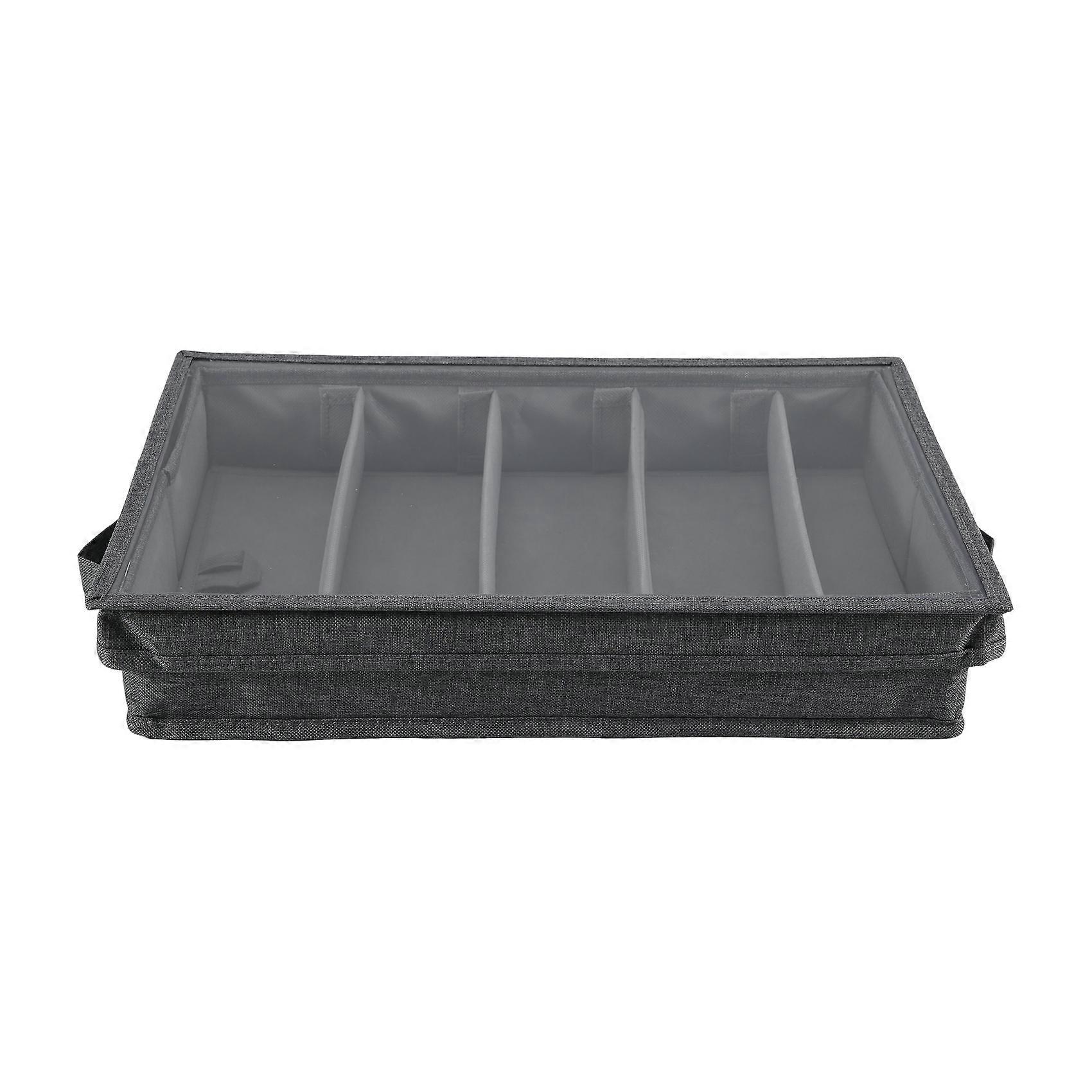 Flatware & Utensil Storage - Durable Silverware Storage Box with Adjustable Divider, 5 Compartment Flatware Storage Case