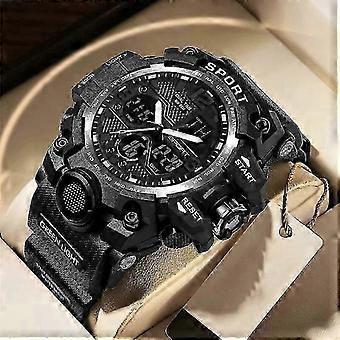 Reloj de pulsera para hombre, resistente al agua, digital, analógico, de cuarzo, estilo deportivo y militar.