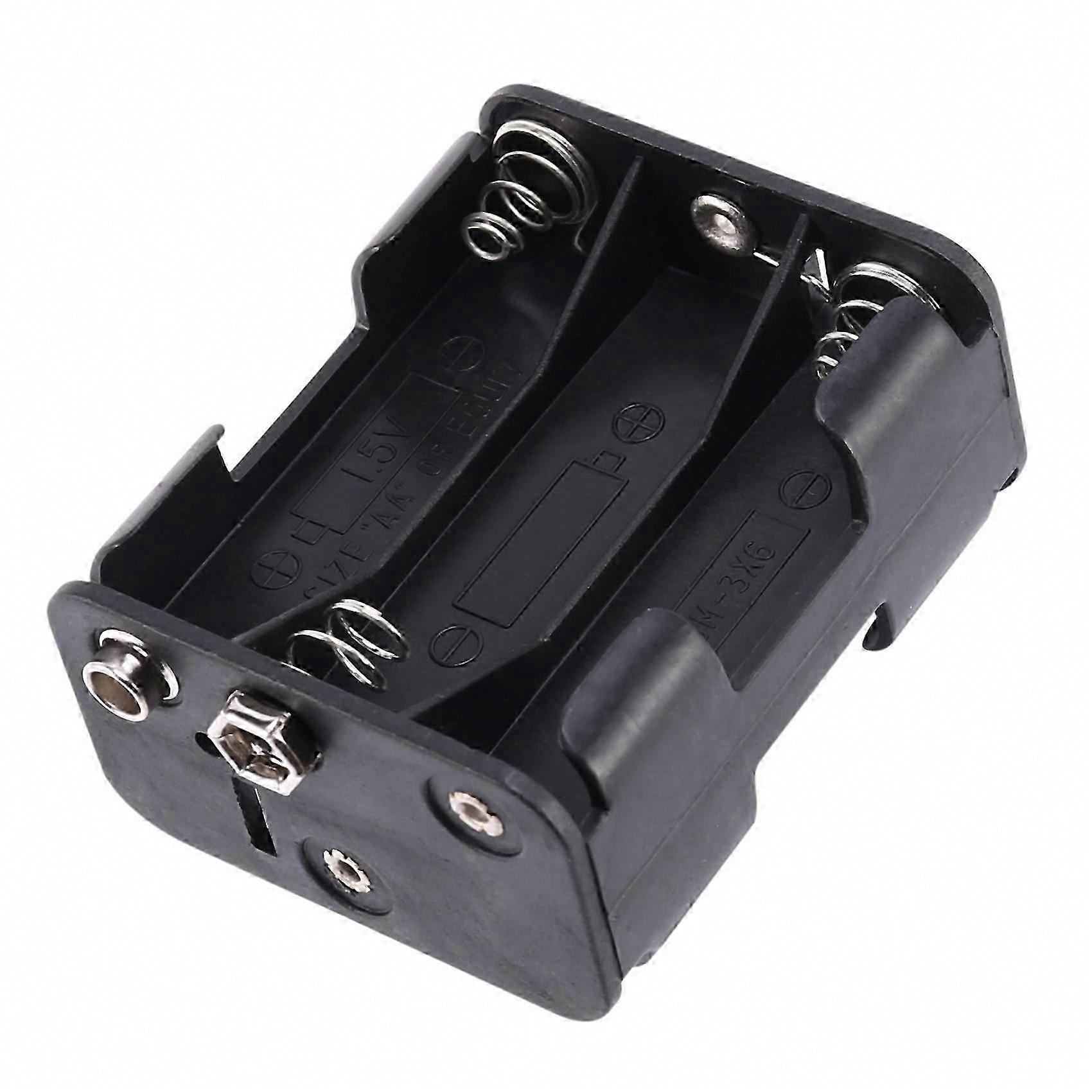 Dual-Sided Spring 6-Pack 1.5V AA Battery Storage Case Box