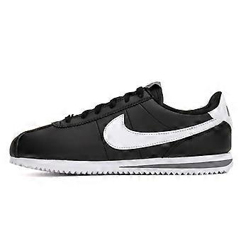 Scarpe casual basse Nike Cortez in pelle sintetica, nere e bianche, unisex DM0950-001
