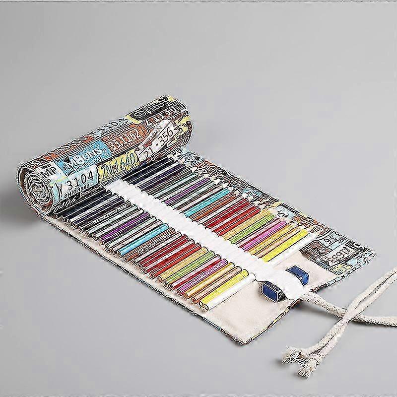 Roll-Up Canvas Pencil Case 72 Holes