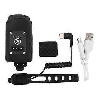 Bike Light and Horn 2-in-1 Set for Night Riding, Night Cycling Flashlight Accessories, 4 Light Modes, Ipx5 Black Ver