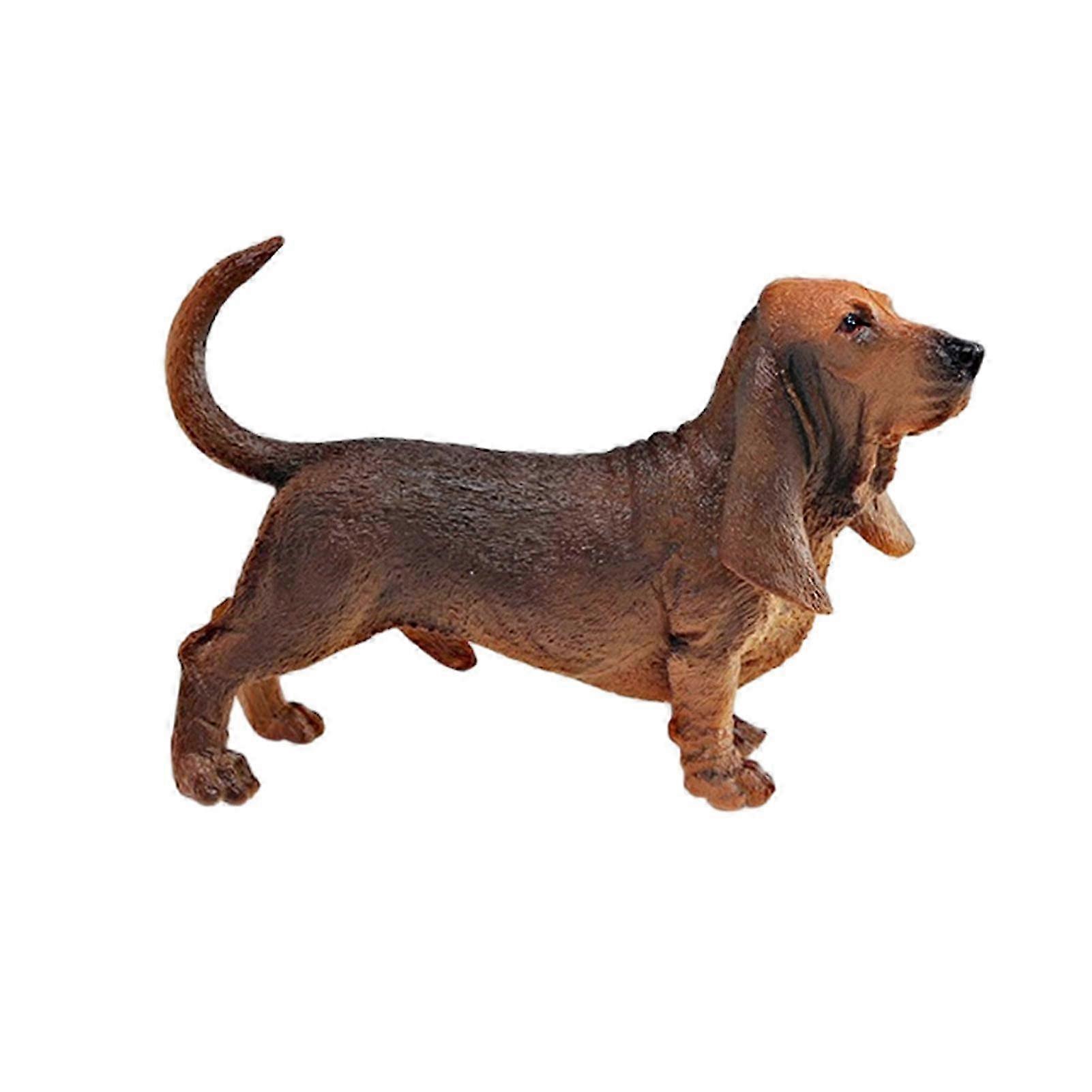 Miniature Dog Statue PVC Durable