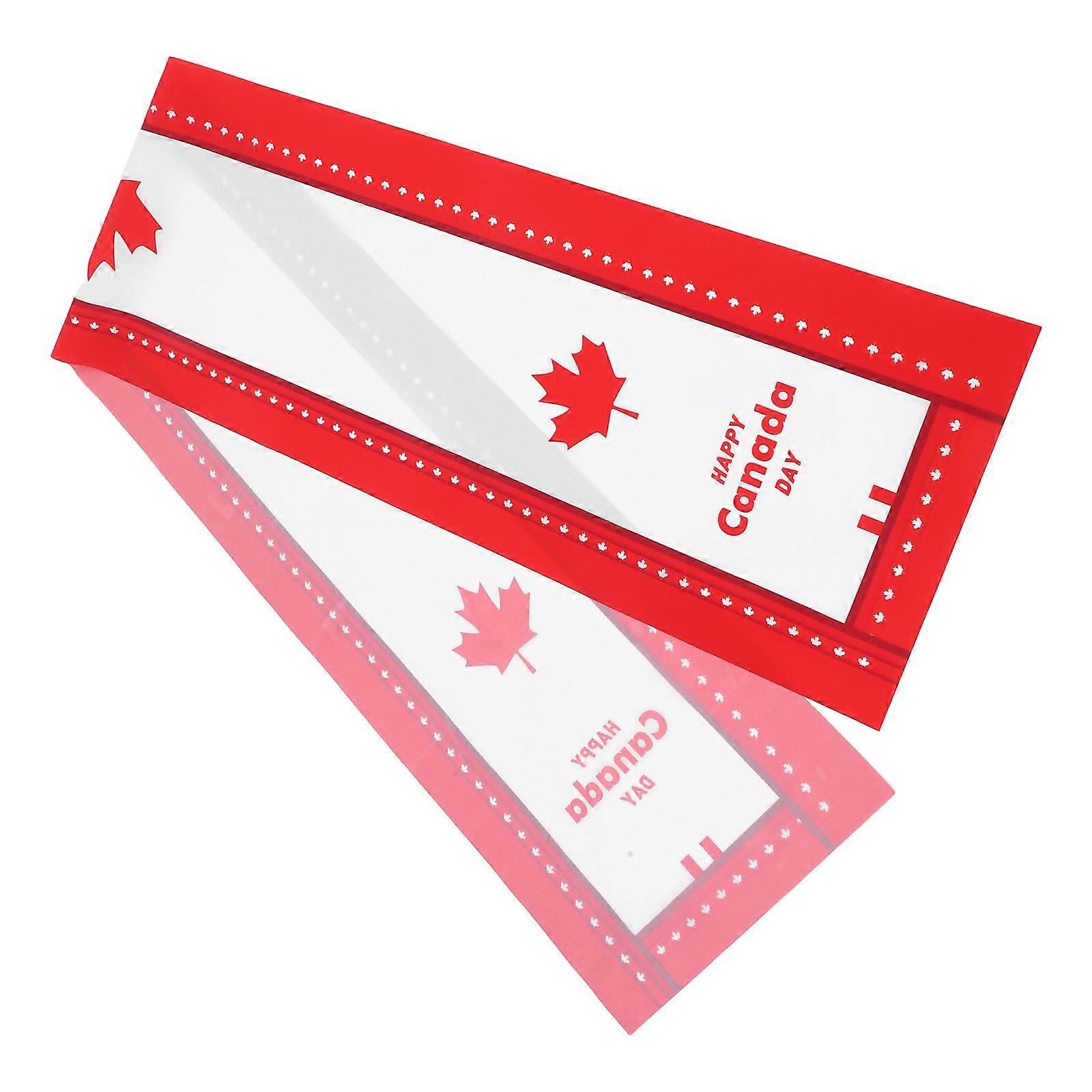 Canada Day Tablecloth Polyester Table Runner for Party Use