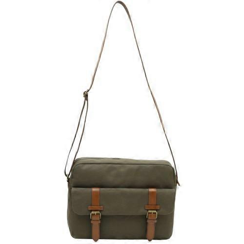 Firetrap Waxed Canvas Messenger Bag