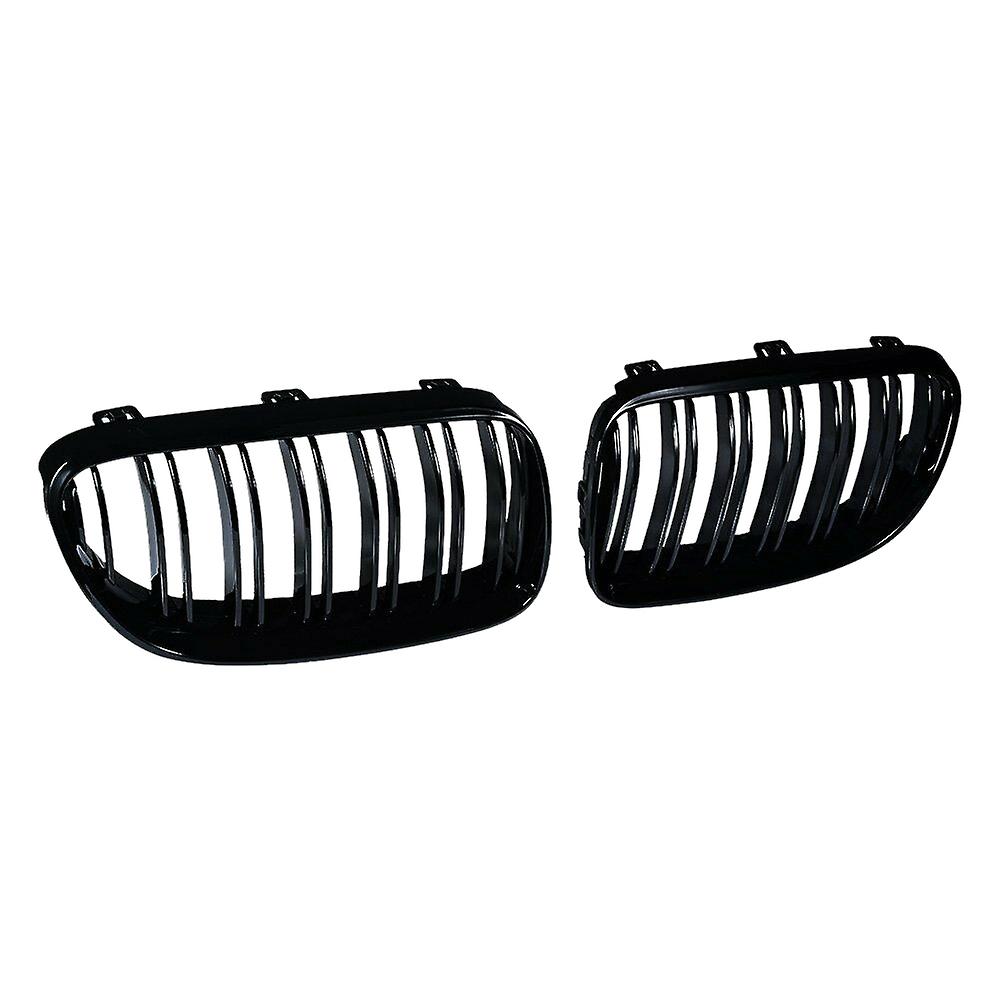 2X Gloss Black Front Kidney Grill Grille for- E92 E93 3-Series 328I 335I Coupe 2011-2013