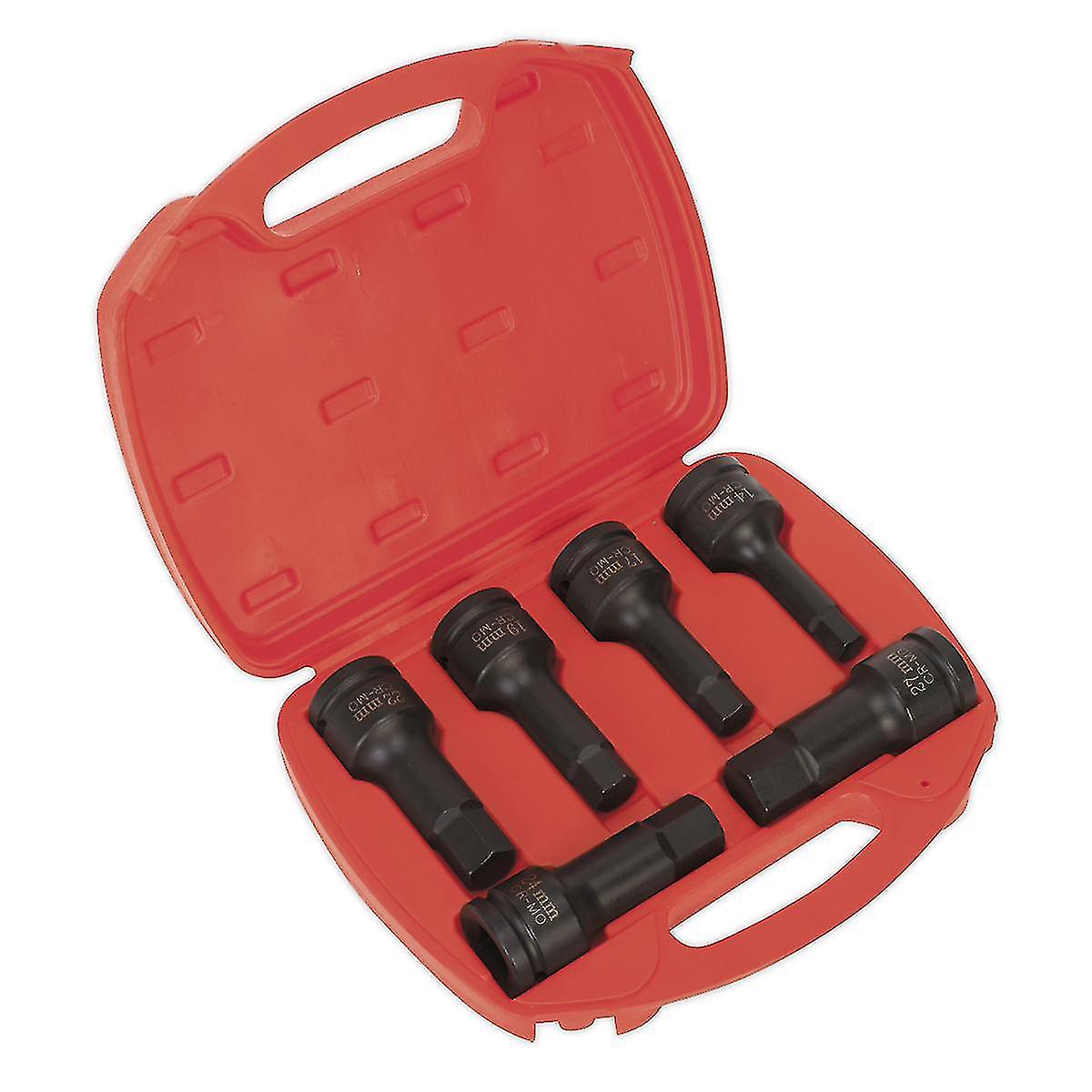 Sealey Ak5586 Impact Hex Socket Bit Set 6pc 3/4sq Drive