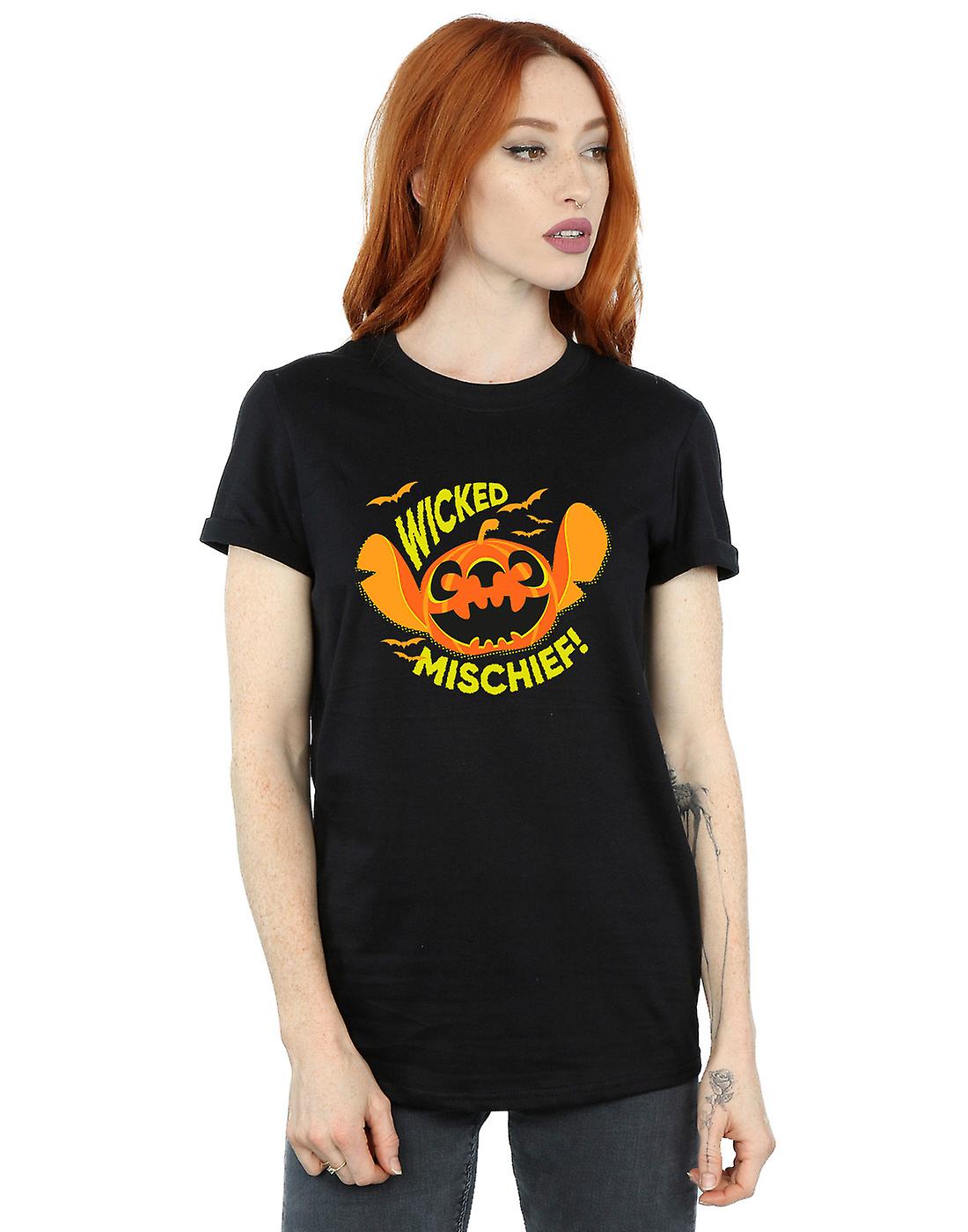 Disney Women's Lilo And Stitch Wicked Mischief Boyfriend Fit T-Shirt