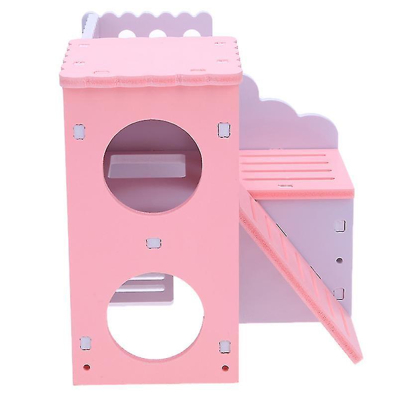 15.5X15x14cm Pink Small Animal Bedding 1pc Small House Sleeping Playing Cottage Pet Nest Toy For Squ