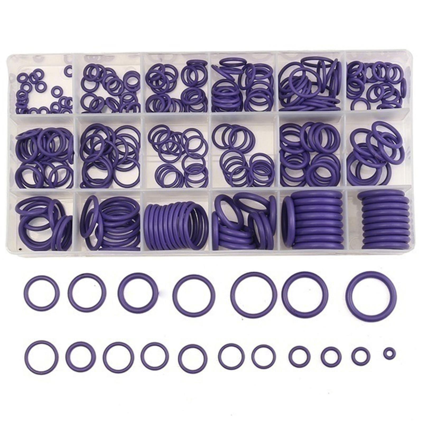 270pcs Car Auto Air Conditioning Rubber Seal O Rings 18 Sizes Repair Assortment Accessories Set