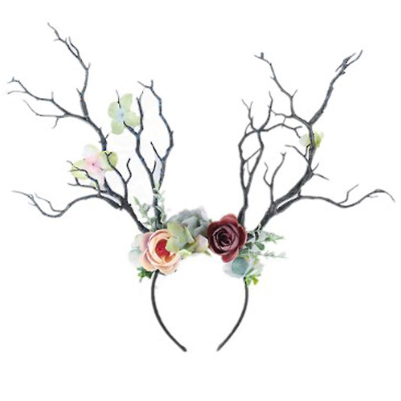 Halloween Chritmas Long Antler Flower Branches Headband Props Horns Headpieces