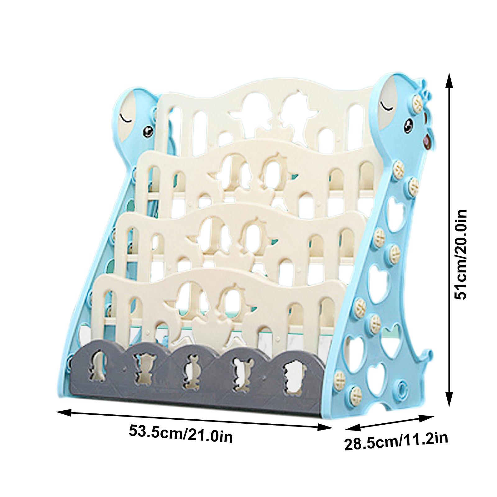 100% New-3/4 Layers Children's Bookshelf Bookshelf With Toy Storage Shelf Giraffe For Kids Gift
