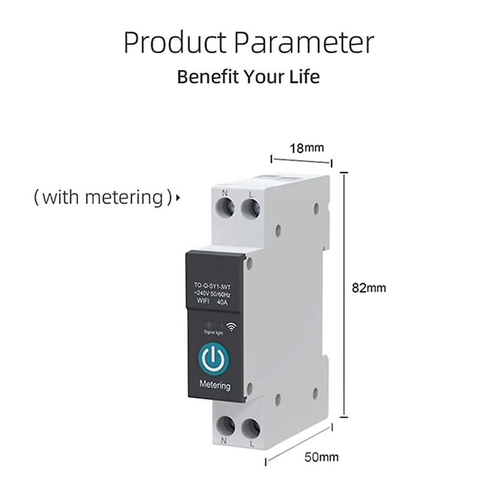 DAZZLEEX 10A per Tuya Wifi Smart Circuit Breaker 1P Din Rail Home Telecomando Interruttore per Tuya Smart EditionTre Modalità di Temporizzazione
