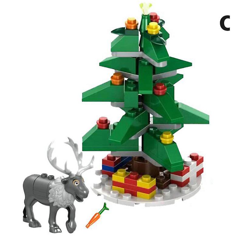 Christmas Series Building Blocks Ornament Santa Claus Christmas Tree Elk Toys