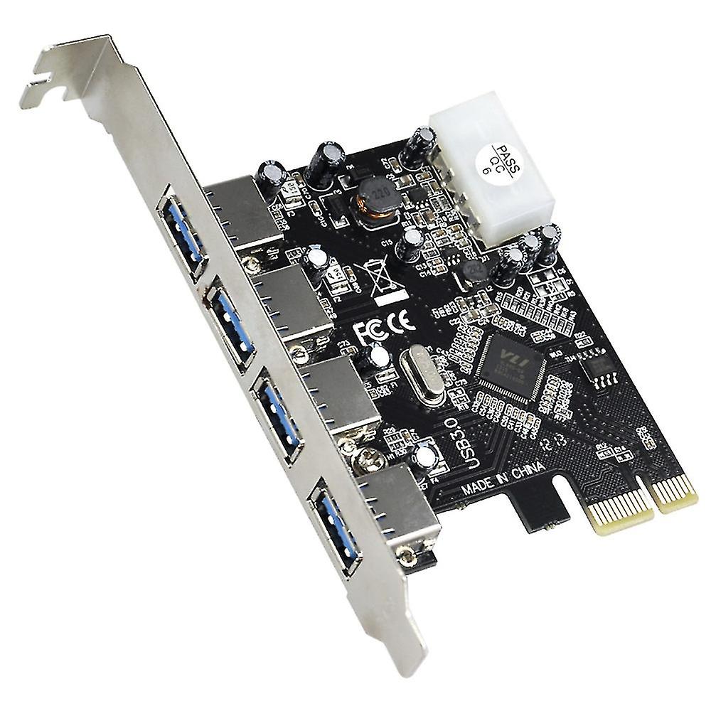 New Fast Usb 3.0 Pci-e Pcie 4 Ports Express Expansion Card Adapter Ed
