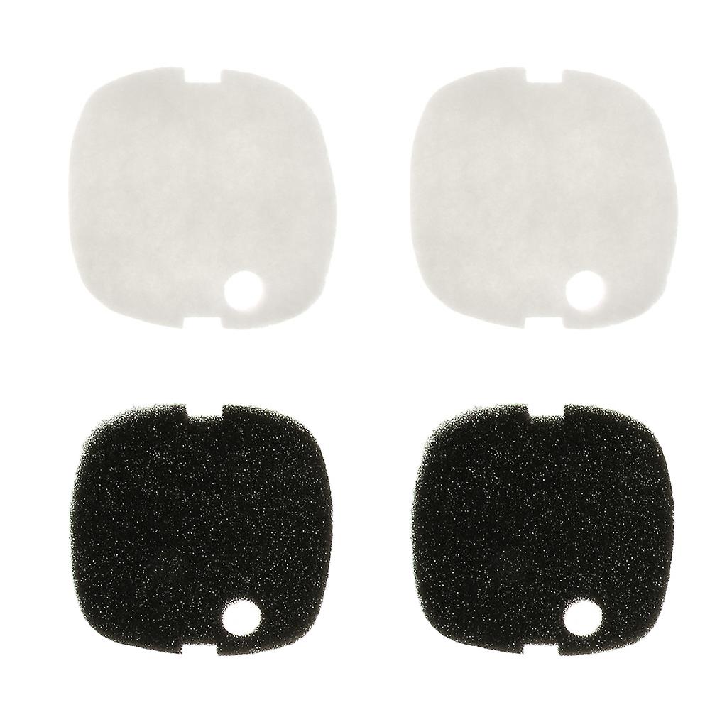 4stk akvarium ekstern filterspand udskiftningsfilter bomuld sort og hvid