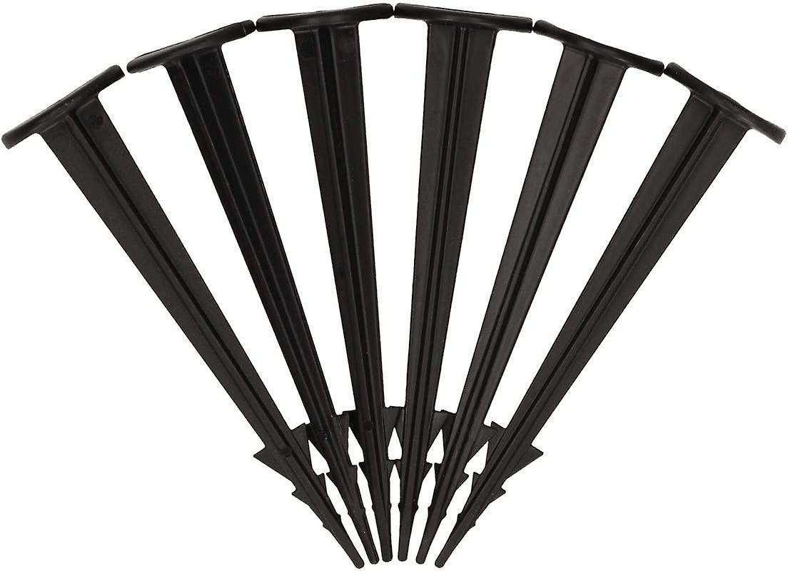 Mini Pack of 100 Ground Stakes for Fixing Weed Control Cloth, or Mole Netting Black