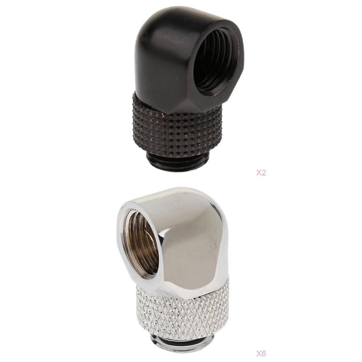 2Piece G1/4inches Rotary Multi-Link Adapter Fitting for Water Cooling System