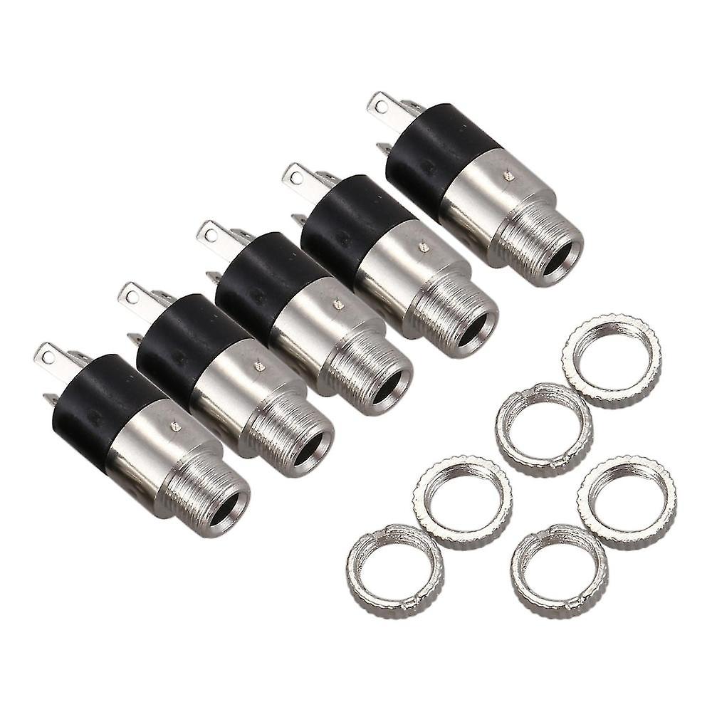 5pcs 3.5mm Stereo Jack Panel Mount Connector