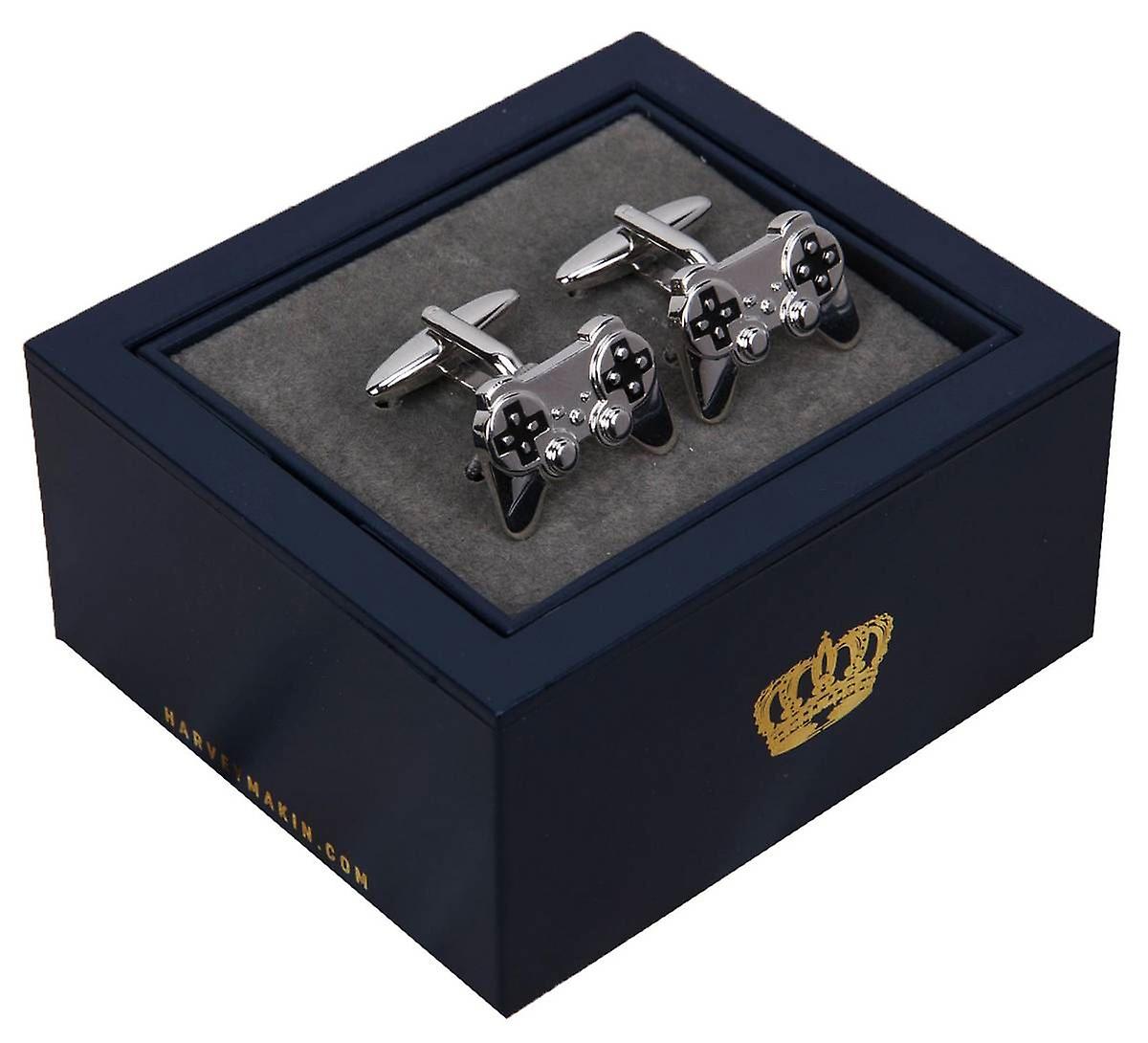 Harvey Makin Game Controller Cufflinks - Silver