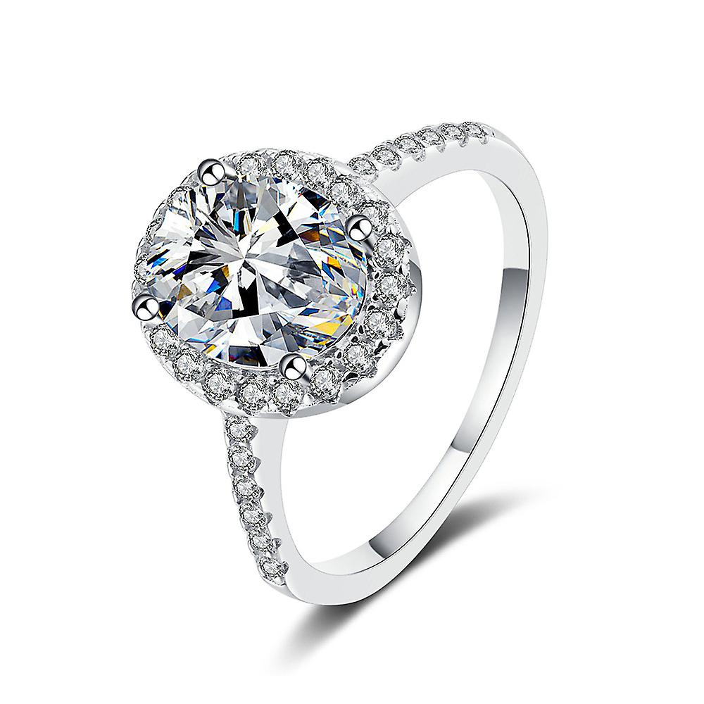 S925 Anello Moissanite in argento