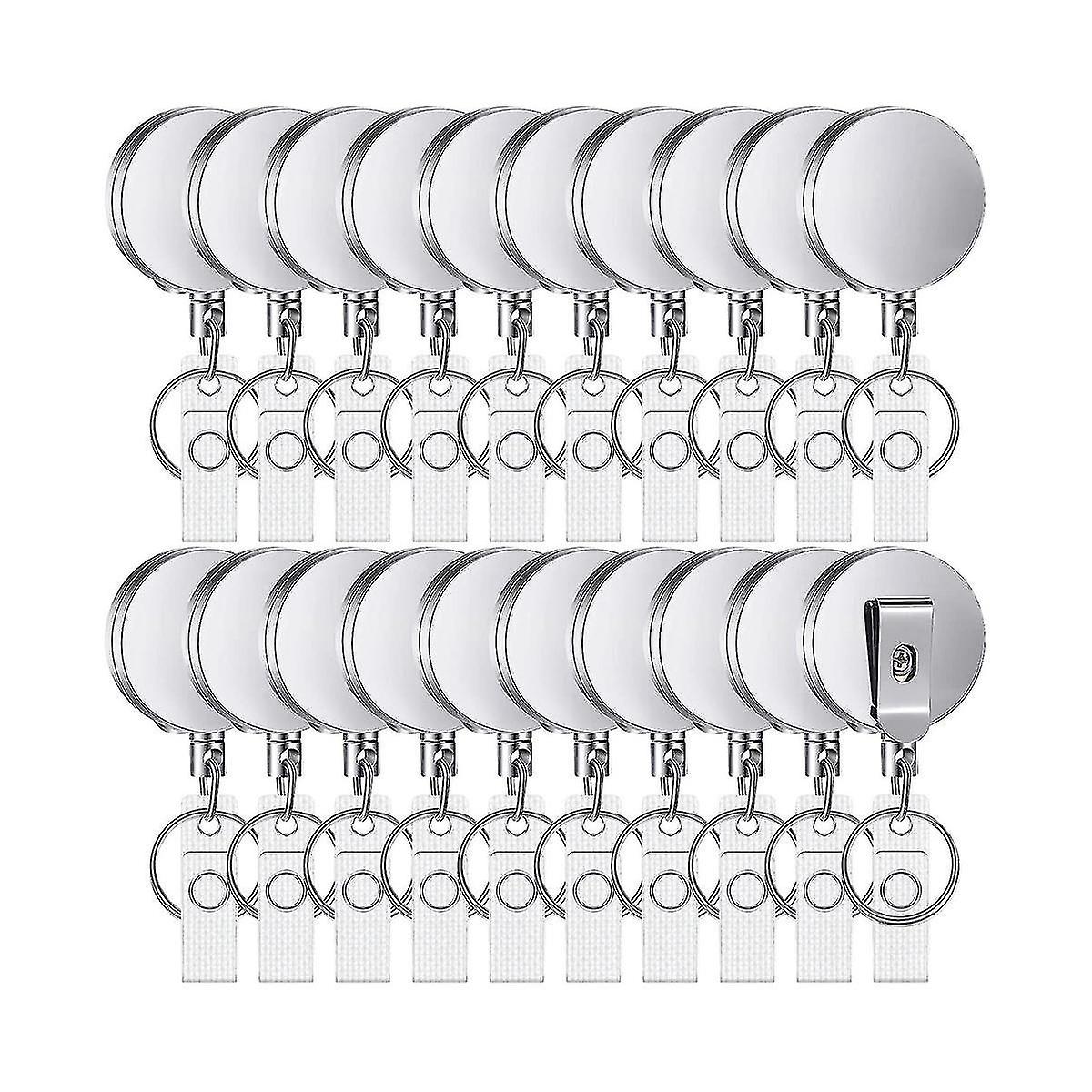 20 Pack Duty Retractable H Reel Id H With Belt Clip Key Ring Reels Retractable