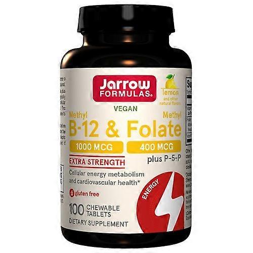 Jarrow Formulas Methyl B-12 & Methyl Folate, Lemon 100 Lozenges (Pack of 1)