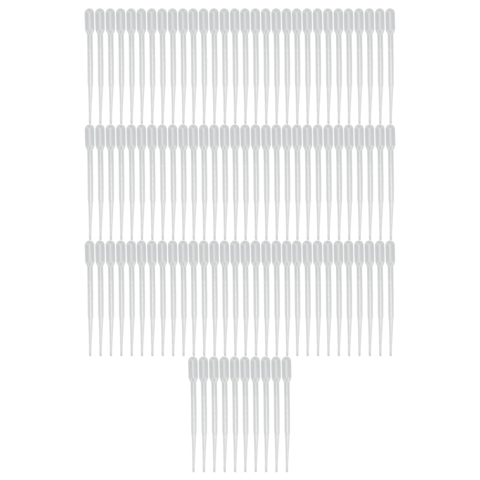 100pcs Transfer Pipettes Laboratory Transparent Calibrated Dropper for Liquid Eyeliner Lip Gloss