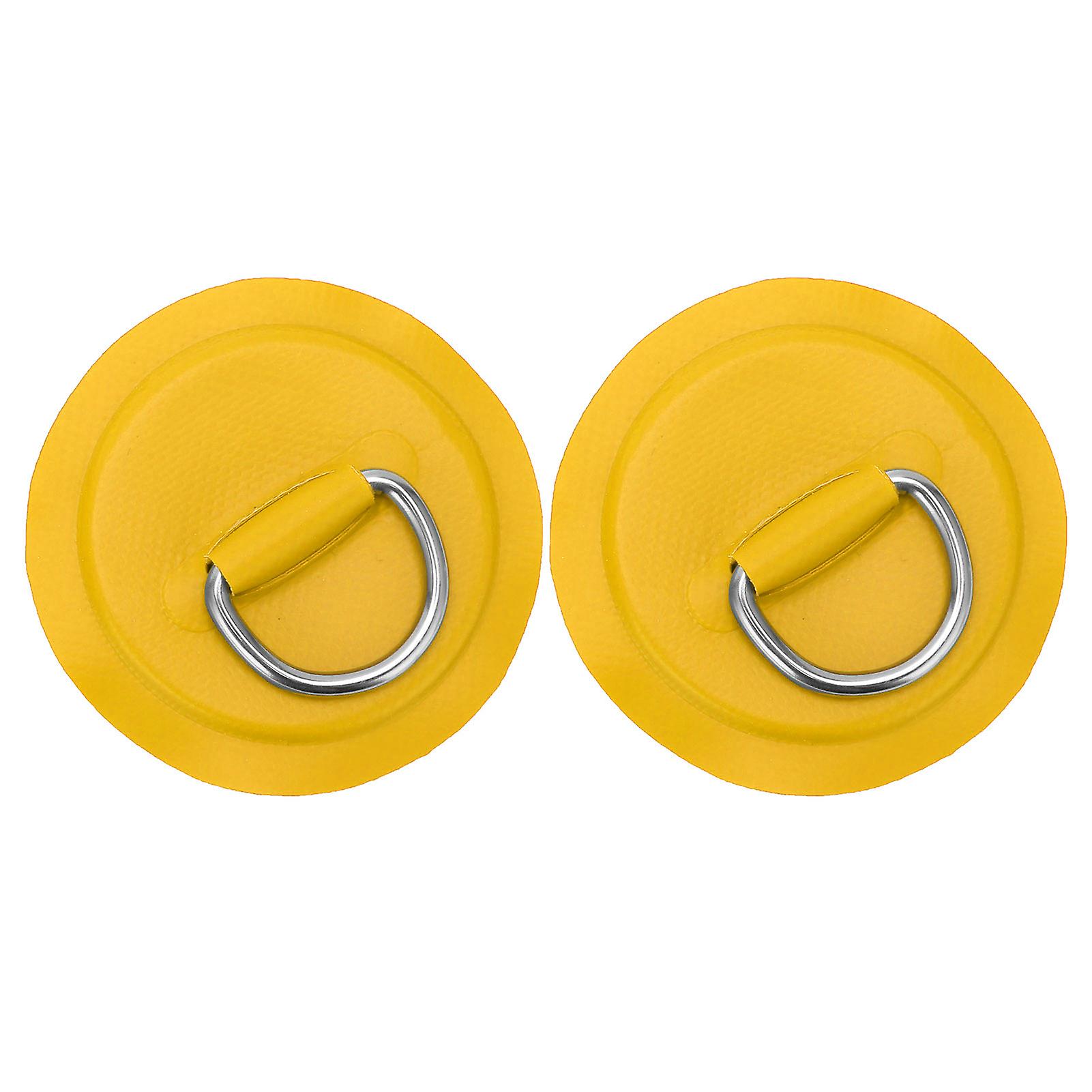 PVC D-Ring for Tie Down Attachment of Inflatable Boat, Raft, Canoe, Surfboard, Kayak, Yellow