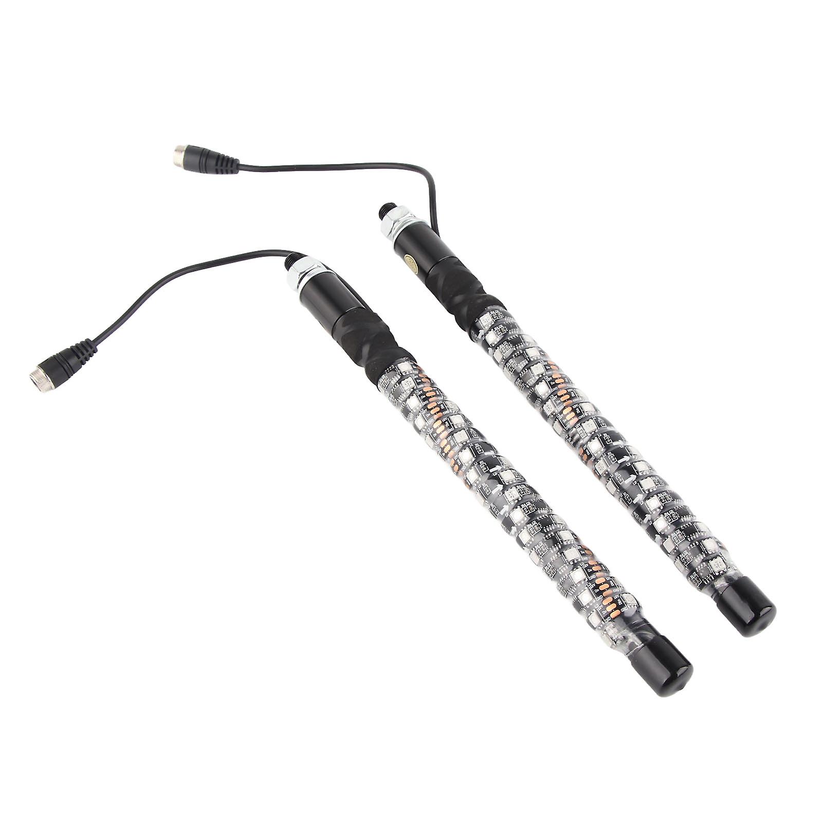 1ft LED Whip Lights 12‑24V 20 Colors IP67 Waterproof Overload Protection Remote Control Flagpole Antenna Whips Lamp