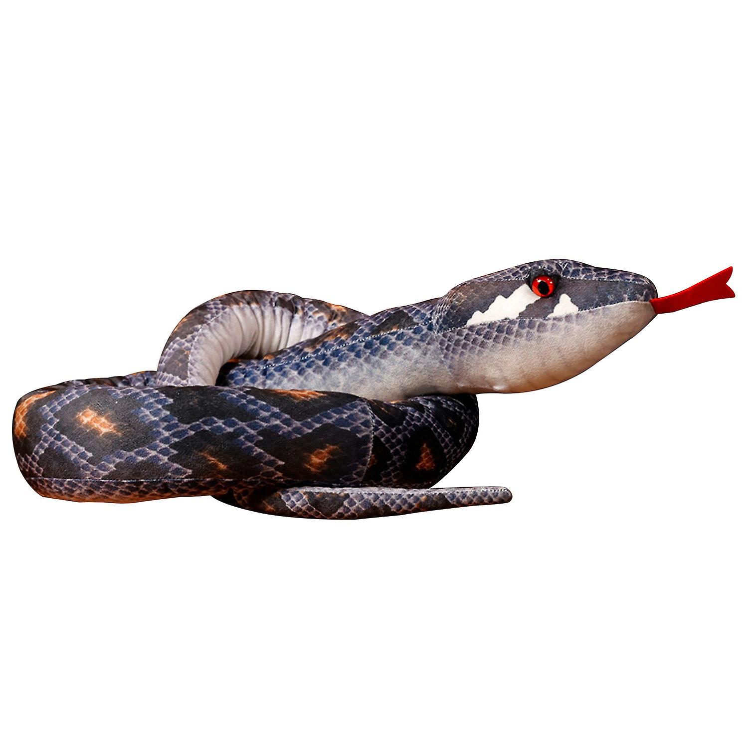 Python Plush Toy Soft PP Cotton Filling Simulated Snake Skin Funny Trick Toy Plushie Long Python