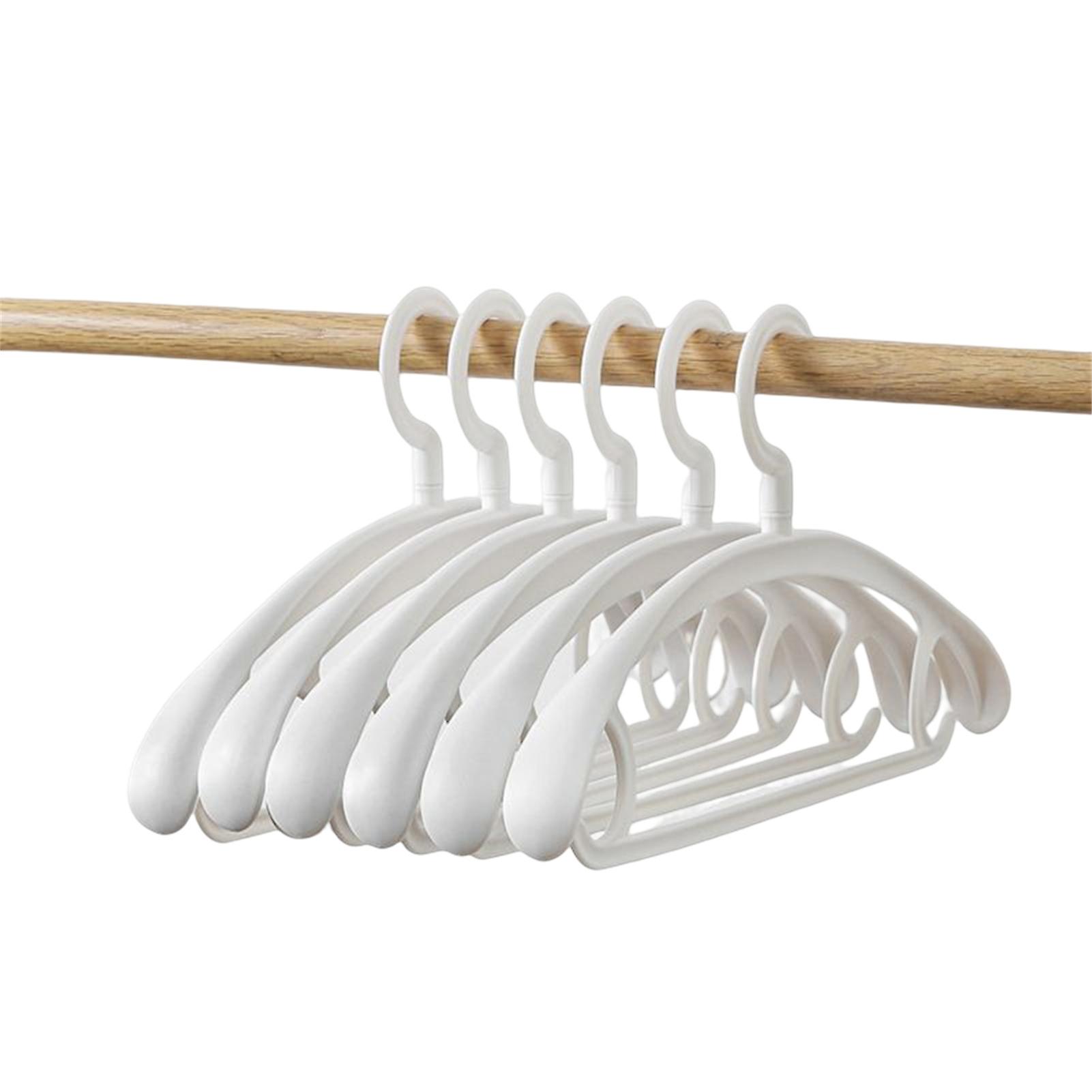 10pcs Clothes Hanger Non-Slip Drying Retractable Plastic Hanger for Home Use