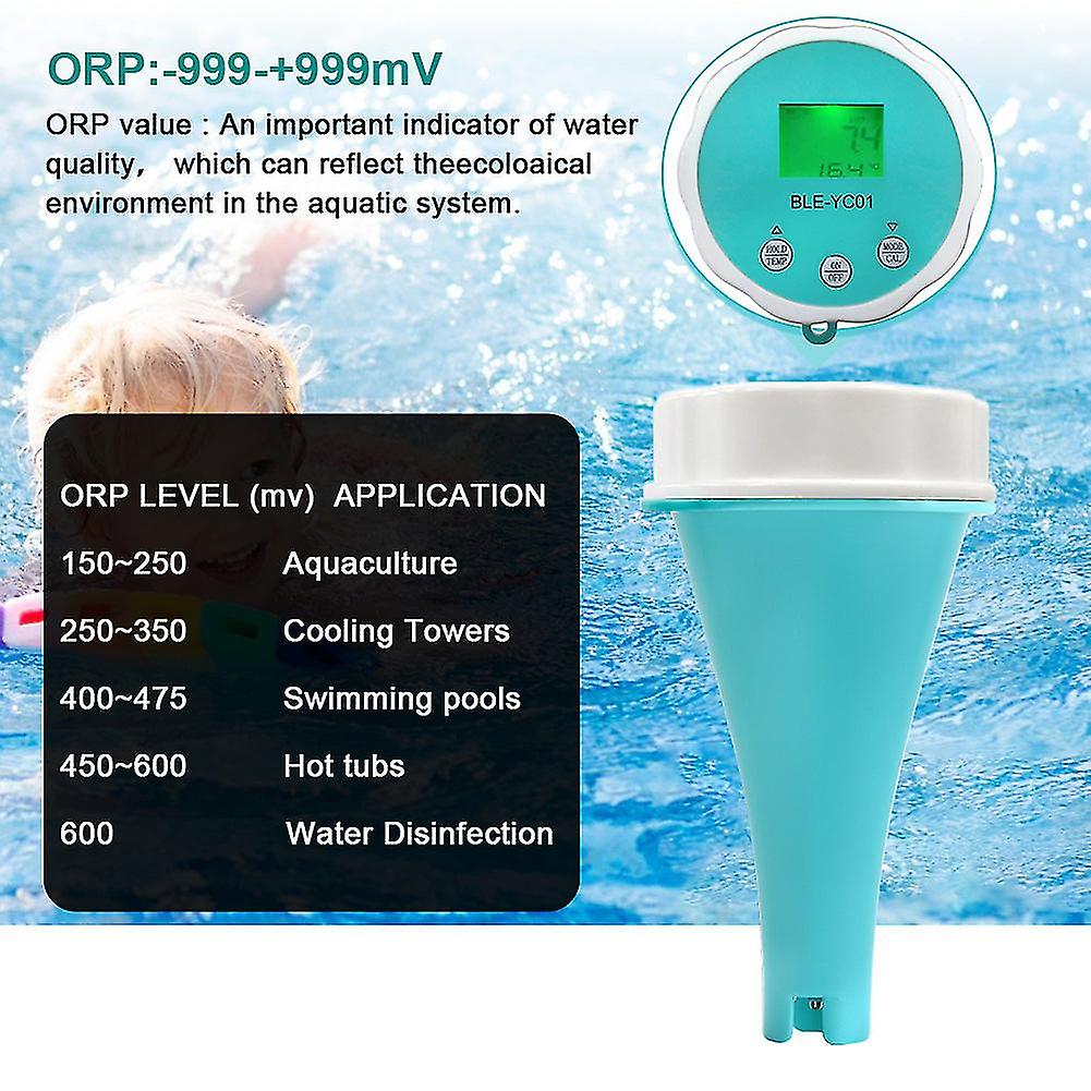 6 In1 Water Quality Detector Ph Ec Tds Orp Temperature Chlorine Multi-function Water Tester App Remote View Water Quality Meter