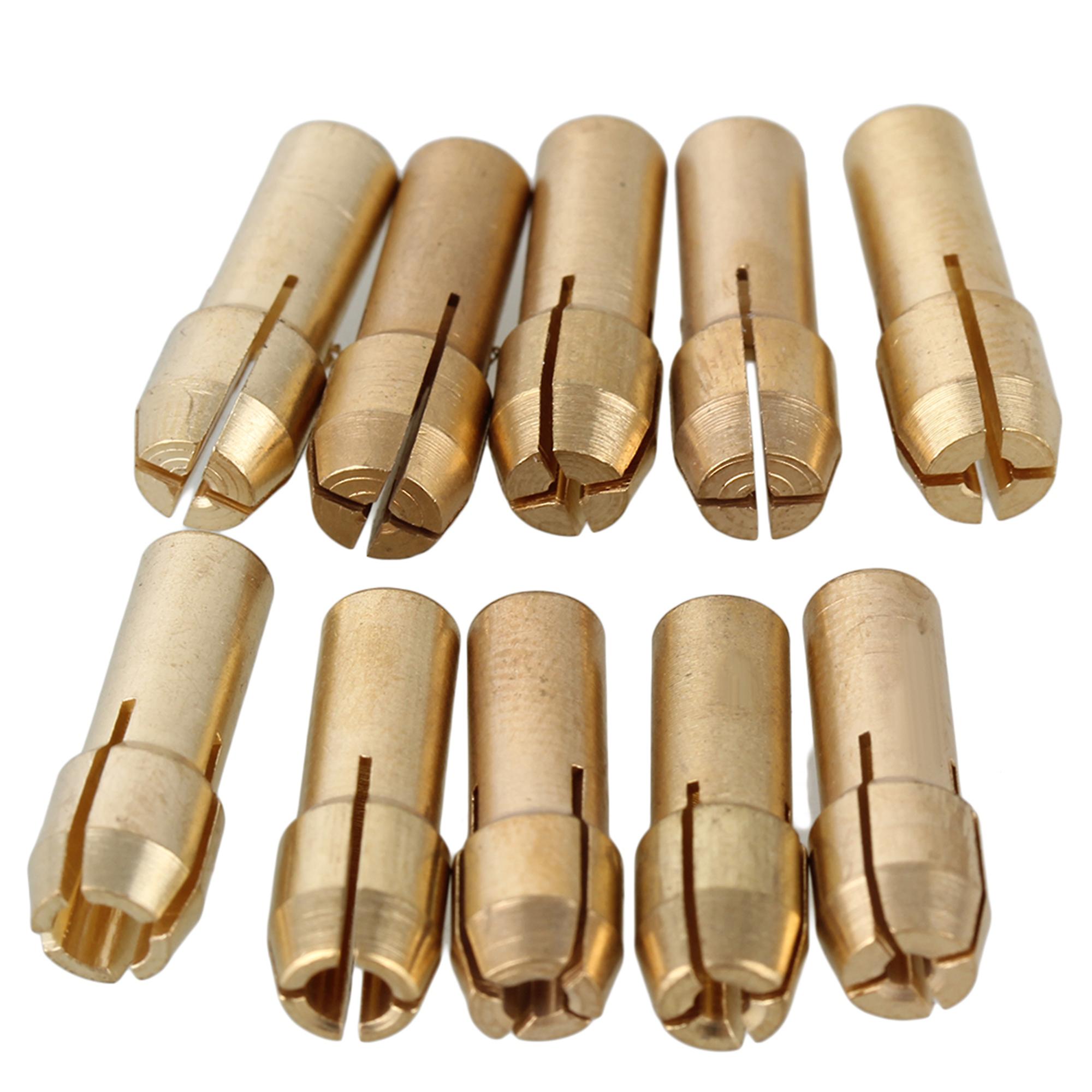 10pcs 0.5-3.2mm Copper Grinding Drill Collect Chuck Holder 4.8mm